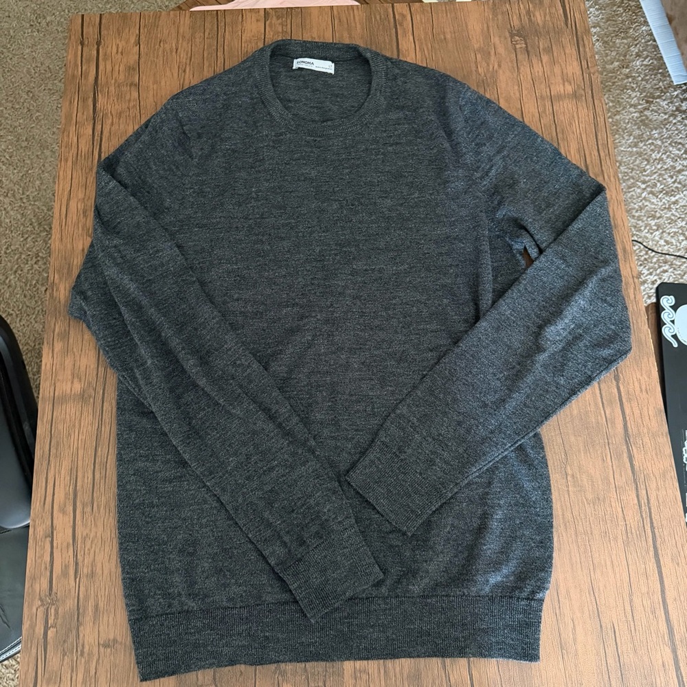 Sonoma Men’s Black Sweater Size LT Lightweight Excellent Condition